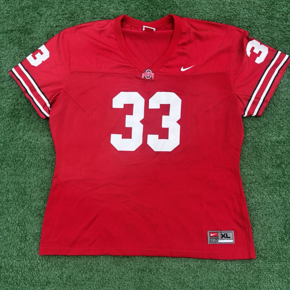 Nike Ohio State Buckeyes Jersey Womens XL Red #33 Football NCAA